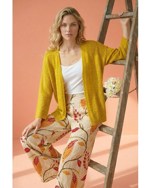 Roman Orange Textured Knit Cardigan