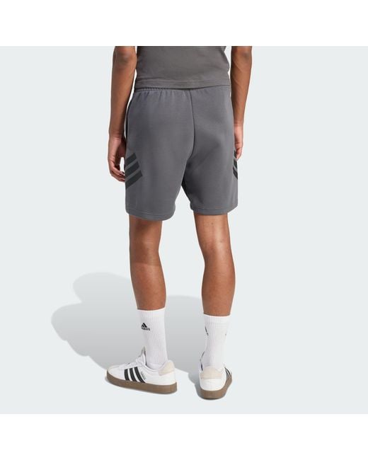 Adidas Originals Gray Future Icons 3-Stripes Shorts for men