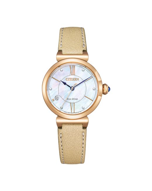 Citizen Metallic Watch Em1073-18D Leather