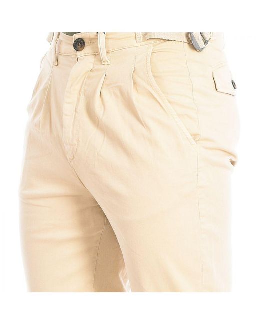 La Martina Natural Long Trousers With Straight Cut Hems And Belt Loops Tmt013-Tw321 for men