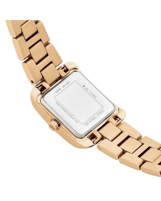 Michael Kors Metallic Mk4867 Emery 22Mm Mother-Of-Pearl Ladies Watch Stainless Steel