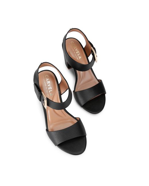 Carvela Kurt Geiger Black Sadie Heel Wide Fit Sandals