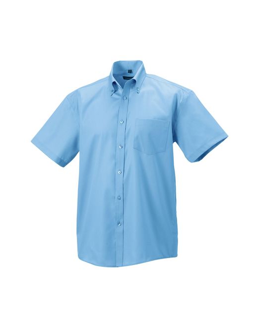 Russell Blue Collection Ultimate Non-Iron Short-Sleeved Shirt (Bright Sky) for men