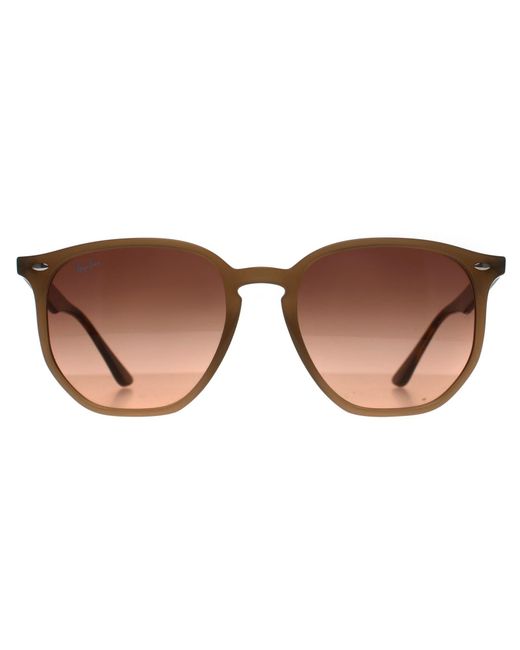 Ray-Ban Brown Round Polished Turtledove Gradient Rb4306