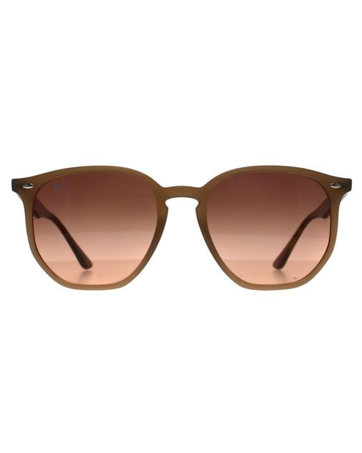 Ray-Ban Brown Rb4306 678846 Poliert Turteltaube Rosa Farbverlauf Grau Sonnenbrille