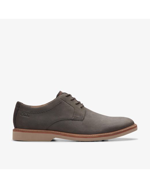 Clarks Brown Atticus Ltlace Dark Nubuck Shoes for men