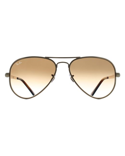 Ray-Ban Brown Aviator Arista Gradient Rb3925 Max Metal
