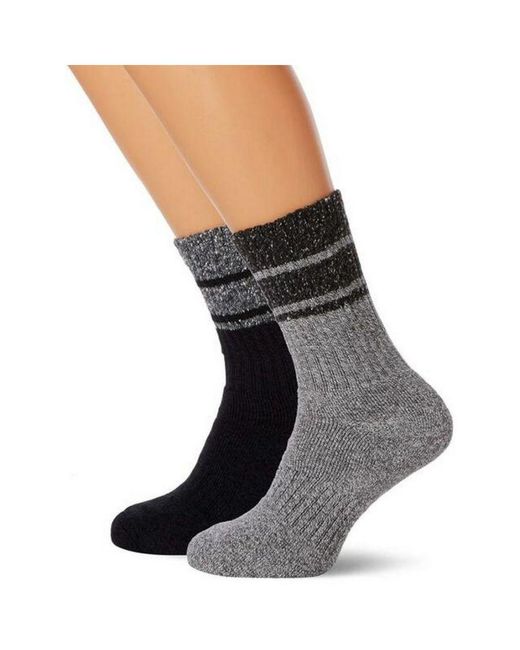 Trespass Gray Hitched Two Tone Anti Blister Hiking Boot Socks (2 Pairs) for men