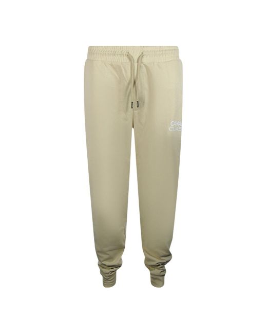 Roberto Cavalli Green Bold Logo Sweatpants Cotton for men