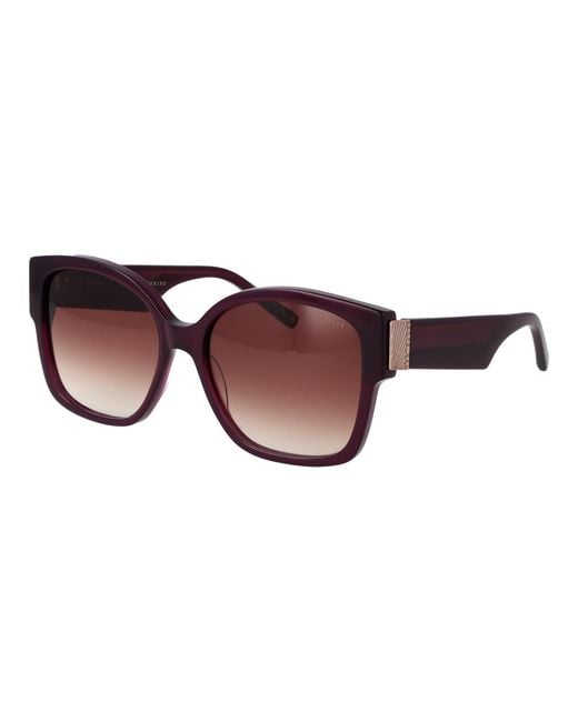 Ted Baker Brown Purple Acetate Sunglasses