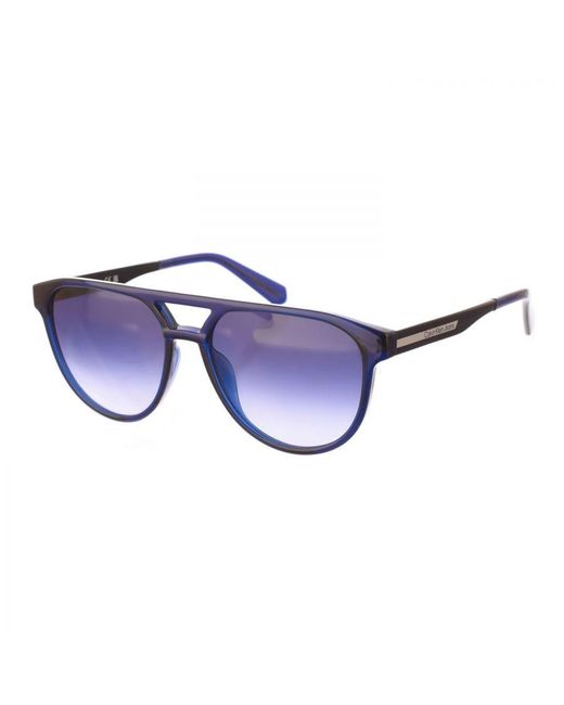 Calvin Klein Blue Oval-Shaped Acetate Sunglasses Ckj21625S