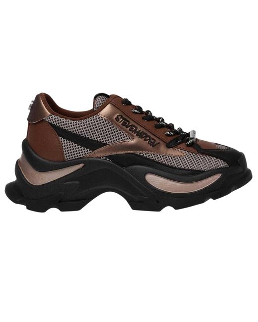 Steve Madden Brown Ladies Zoomz Trainers (Clay)