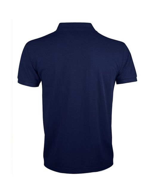Sol's Blue Prime Pique Plain Short Sleeve Polo Shirt (French) for men