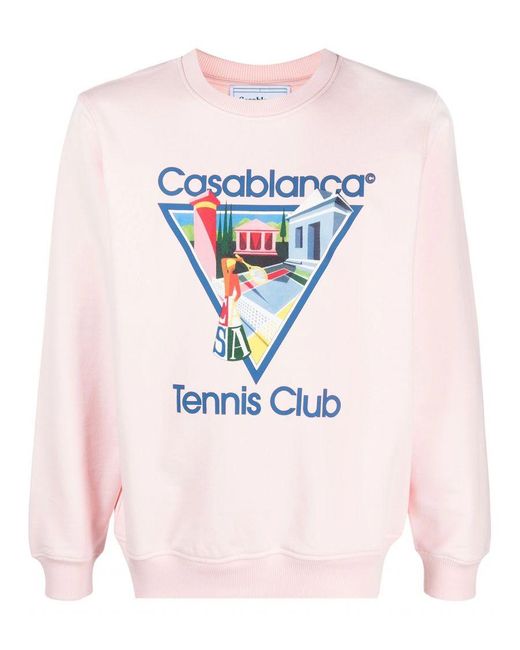 Casablancabrand Pink La Joueuse Tennis Club Sweatshirt for men
