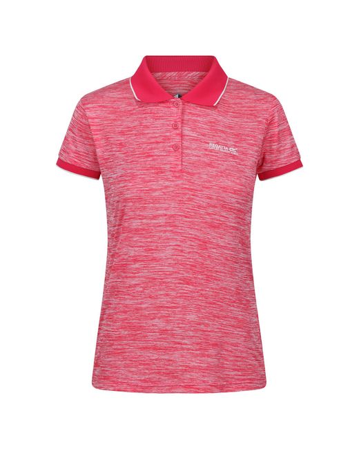 Regatta Pink Ladies Remex Ii Polo Neck T-Shirt (Peony)