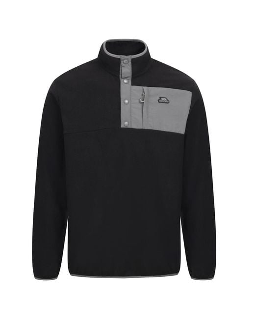 Trespass Black Hosta Anti-Pilling Fleece Top for men