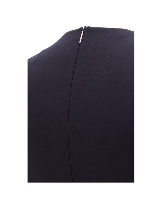 Boss Blue Daleno V-Neck Three Quarter Sleeve Knee Length Dress