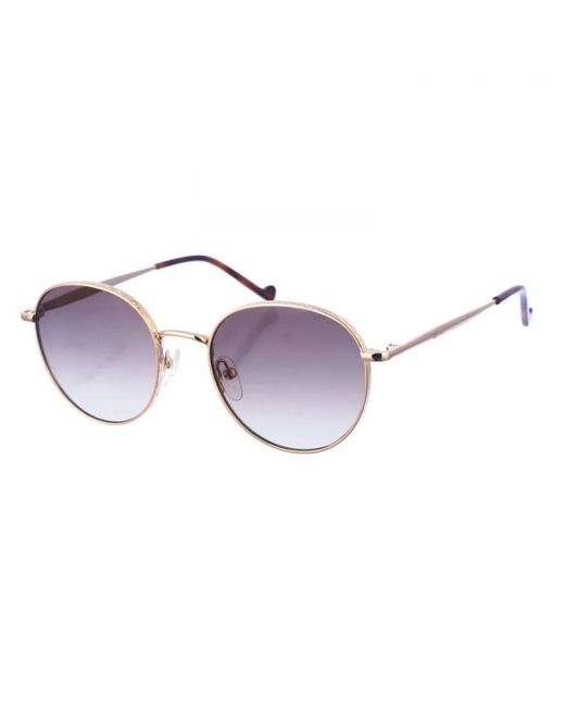 Liu Jo Purple Oval Shaped Metal Sunglasses Lj133S