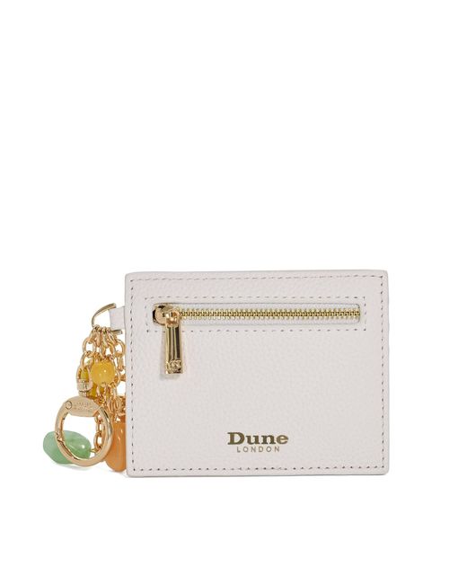 Dune White Klub Leather Croc-Effect Purse