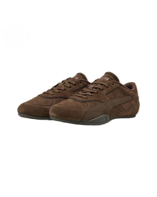 PUMA Brown Bella Mina Suede Chocolate Trainers