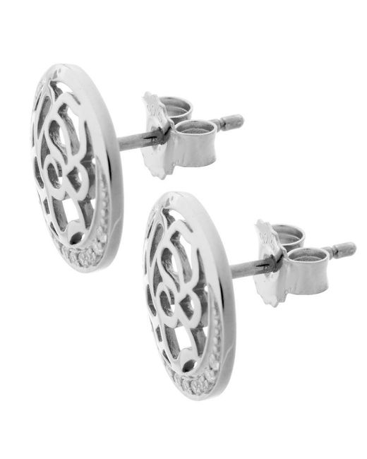 Orphelia Metallic 'Blair' 925 Sterling Stud Earrings
