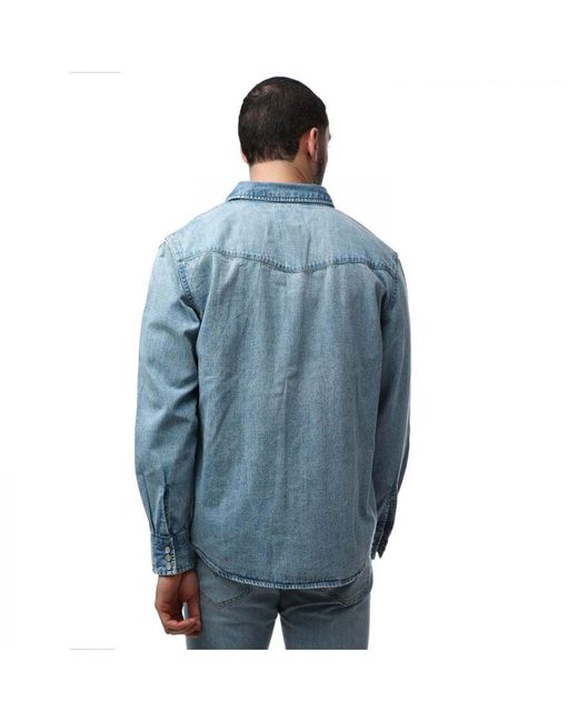 Levi's Blue Levi'S Sawtooth Relax Fit Western Shirt for men