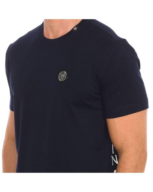 Philipp Plein Blue Tips401 Short Sleeve T-Shirt for men
