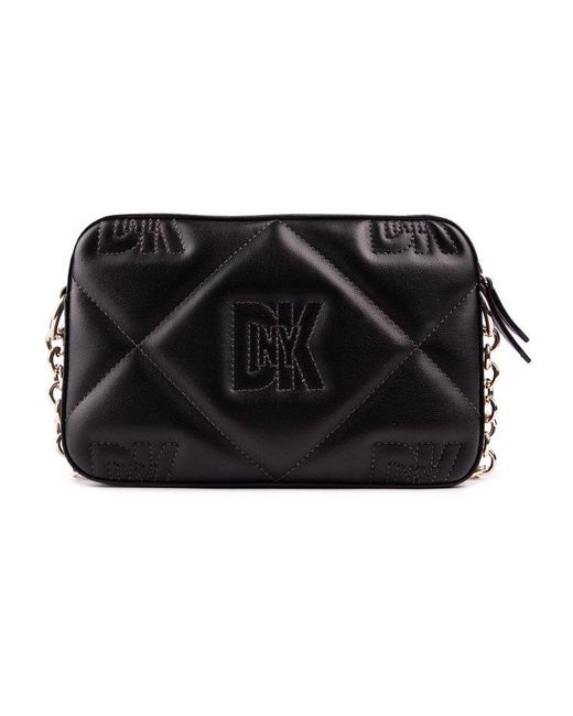 DKNY Black Logo Handbag Leather