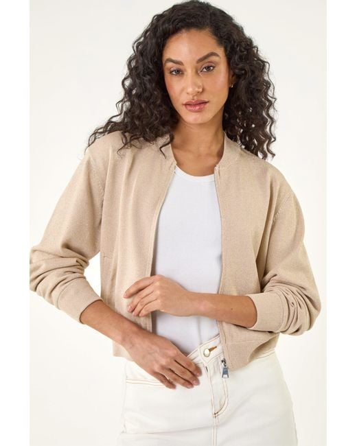 D.u.s.k White Knitted Bomber Jacket