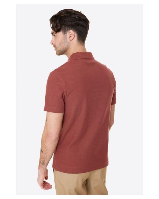 Secret Label Red Cotton Pique Polo Shirt for men