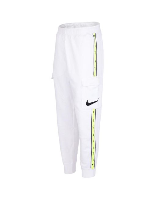 Nike White Taped Legs Sweatpants for men