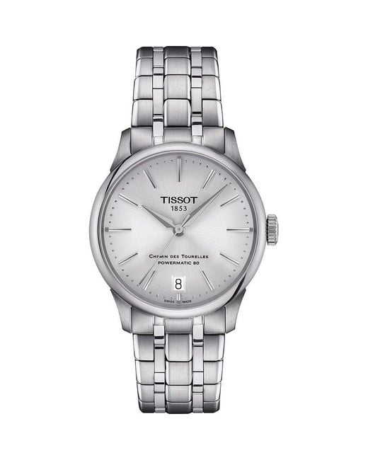 Tissot Metallic T-Classic Chemin Des Tourelles Powermatic 80 Watch T1392071103100 Stainless Steel