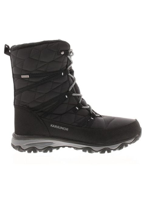 Karrimor Black Walking Boots Polar Quilt 2 Lace Up