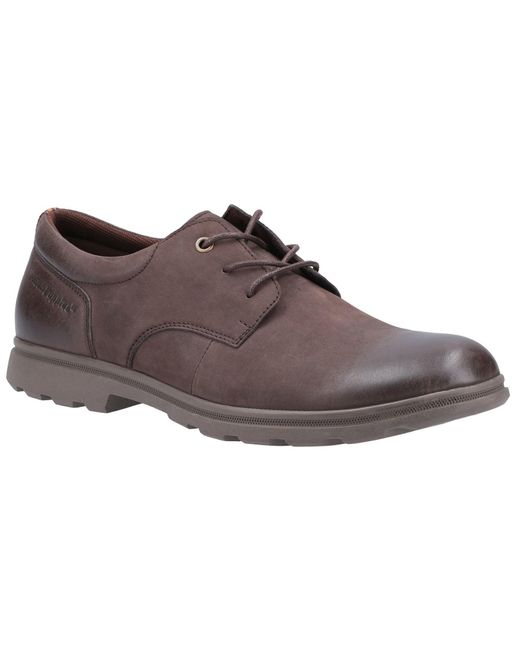 Hush Puppies Brown Trevor Leather Oxfords for men