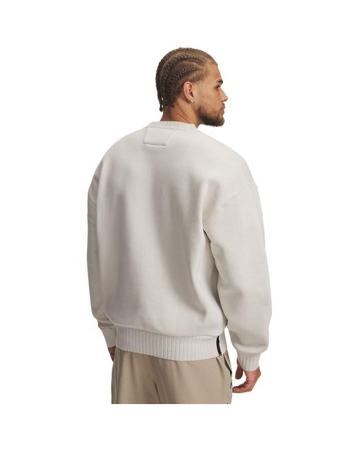 Under Armour Gray Icon Hvy Rib Crew for men