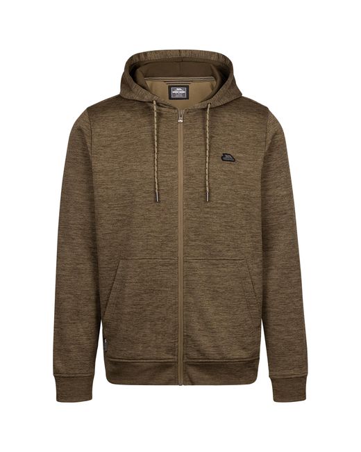 Trespass Green Fewston Full Zip Hoodie (Marshland Marl) for men