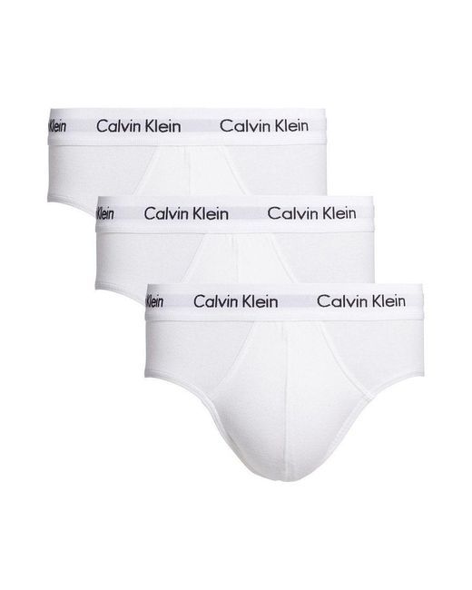 Calvin Klein 3p Hip Brief Brief in het White voor heren