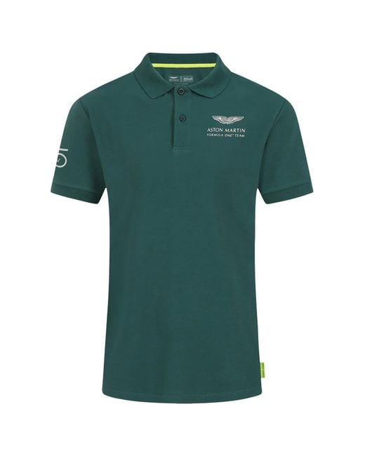 Aston Martin Green F1 Sebastian Vettel Driver Polo Shirt Cotton for men