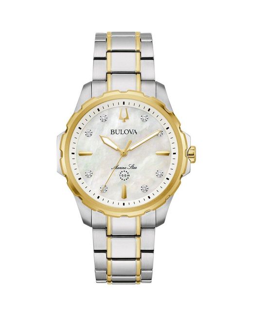 Bulova Metallic Marine Star Watch 98P227 Material_Stainless_Steel