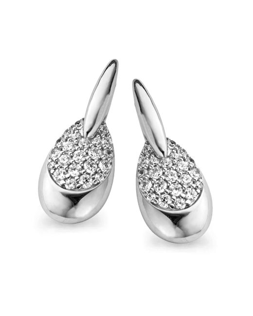 Orphelia White 925 Sterling Drop Earrings