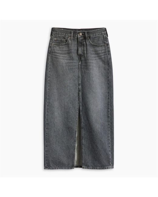 Levi's Gray Levi's Ankle Column Denim Skirt