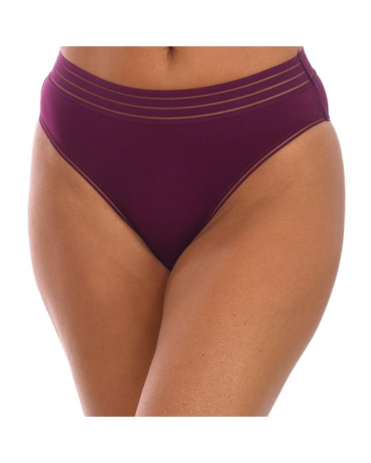 Dim Damesslip Met Elastische Rubberen Tailleband 00Asj in het Purple