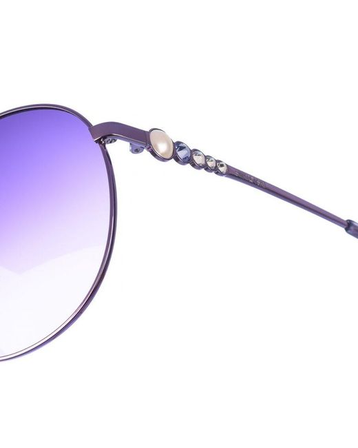 Swarovski Acetaat Zonnebril Met Ovale Vorm Sk0180s in het Purple