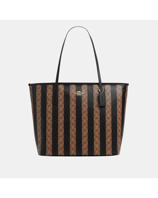 COACH Black Large City Tote