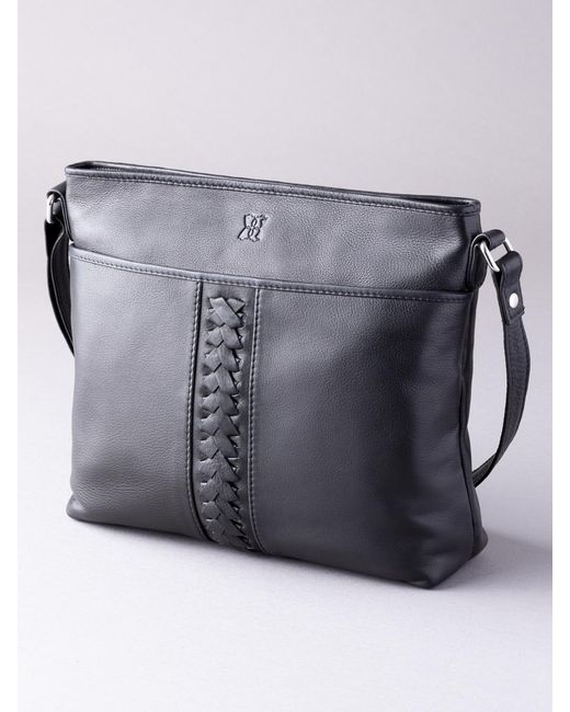 Lakeland Leather Gray Farlam Cross Body Bag
