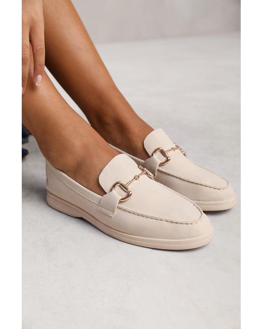 Where's That From White Wheres 'Aster' Slip On Loafer With Metal Detailing