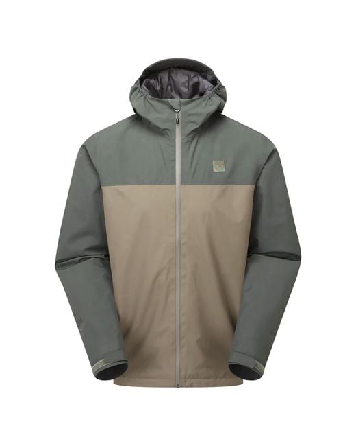 Sprayway Gray Waterproof Outdoor Jacket With Hood Windproof Rain Shell Coat for men