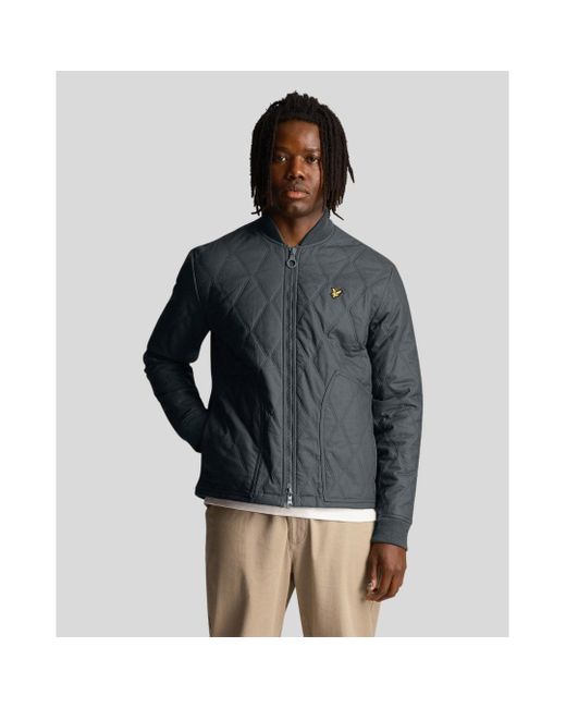 Lyle & Scott Gray Branded Short Lightweight Jacket for men