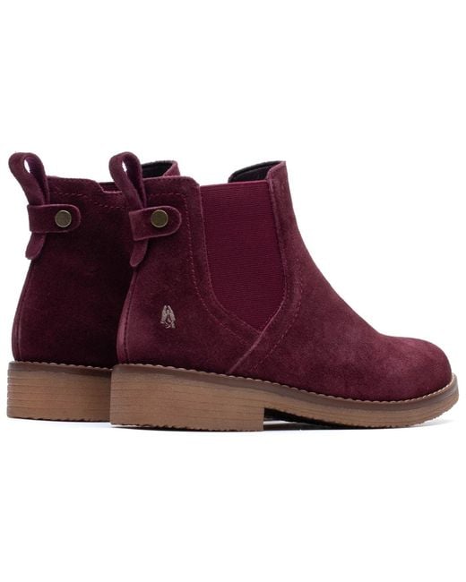 Hush Puppies Purple Maddy Suede Plum Boots