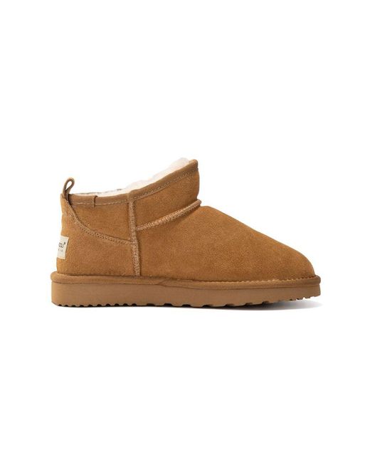 Aus Wooli Brown Australia Sheepskin Classic Ultra Mini Boots Airlie